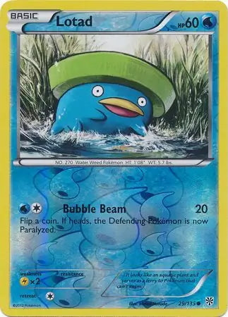 Plasma Storm Lotad #29/135 reverse holo